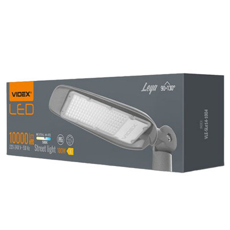 LED pouliční lampa 100W 10000lm 5000K neutrální 130° 0,48A šedá VIDEX
