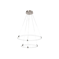 Stropní závěsné svítidlo LED 55W Pilot Dimmable Timer Chrome Modern Irelia Rabalux