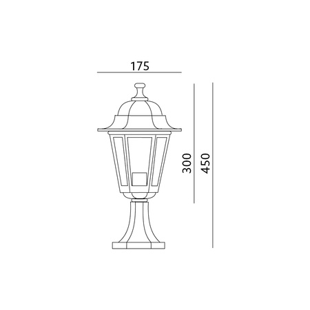 Venkovní zahradní svítidlo LANTERN E27 až LED IP44 Gold LO4104 Kobi