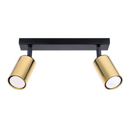WINX 2xGU10 Reflector Spotlight Moving Black-Gold Moderní SOLLUX