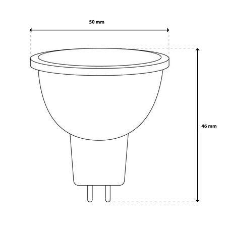10x Žárovka LED GU5.3, MR16 6W = 50W 580lm 6500K Studená bílá 120° 230V LUMILED