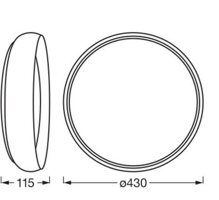 Stropní svítidlo LED Plafond 24W 1200lm 3000K teplá 120° bílá hnědá stmívatelná Orbis Livia Osram