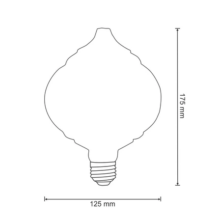LED žárovka E27 BC125 450lm 4W 2700K Teplá bílá 320° Filament GOLDLUX (Polux) Vintage Amber Dekor.