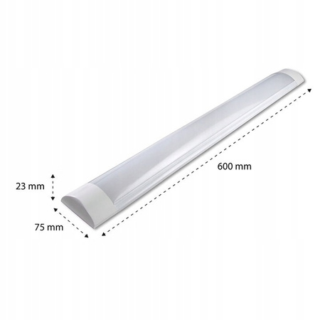 Lineární svítidlo LED pro povrchovou montáž 18W 4000K neutrální bílá 120° bílá 60cm Masterled