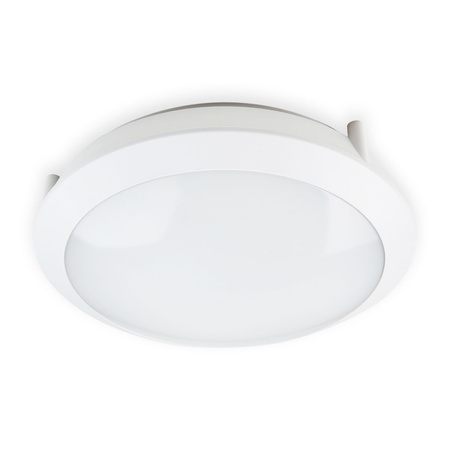 LED stropní svítidlo do koupelny s povrchovou montáží 18W 1800lm 4000K neutrální 120° bílá IP66 IK10 Defender Kobi