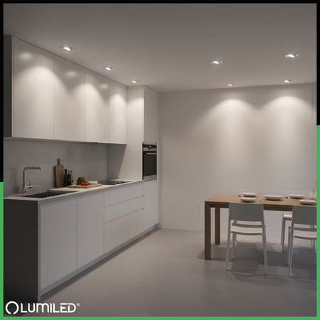 TRIX 3v1 GU10 6W 4000K Brushed Silver LUMILED čtvercové halogenové svítidlo k zapuštění do zdi