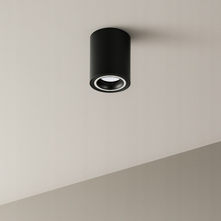 Halogenový reflektorový bodový reflektor GU10 s povrchovou montáží kulatý černý Masterled