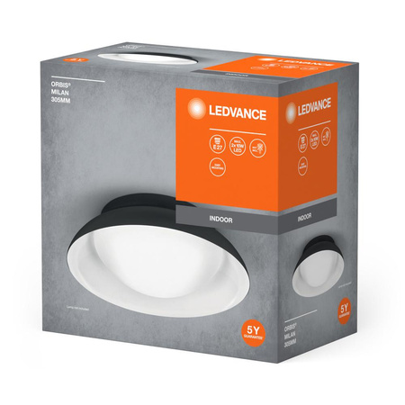 Stropní svítidlo Plafond E27 černá bílá 30cm Orbis Ledvance