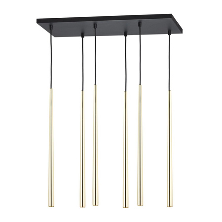 PIANO GOLD Závěsný lustr Icicles Black and Gold Modern 6xG9 6420 TK Lighting