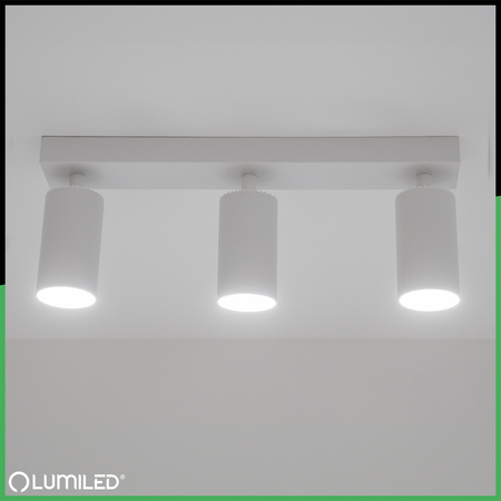 Stropní svítidlo SPOT TUBA Reflektor Halogenové svítidlo 3x GU10 TABULA LUMILED