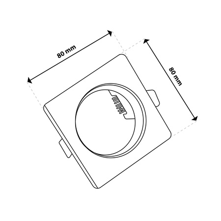 Halogenové svítidlo pod omítku Pevné čtvercové svítidlo PAVO Chrome Sheet MR16 GU10 LUMILED