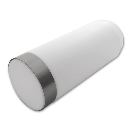 Zahradní stojací venkovní lampa LED E27 s pohybovým a soumrakovým senzorem stříbrná IP44 Manila 45 cm Masterled