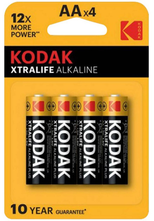 KODAK AA alkalické baterie LR6 MN1500 1.5V blistr 4 ks