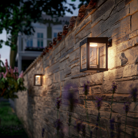 LED solární nástěnná lampa CAMILL 1,4W 3000K IP44 Soumrakový senzor PHILIPS