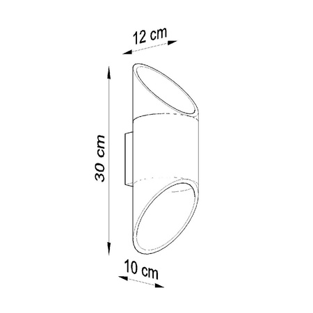 Nástěnné svítidlo PENNE 30 G9 Up-Down Minimalist Black SOLLUX