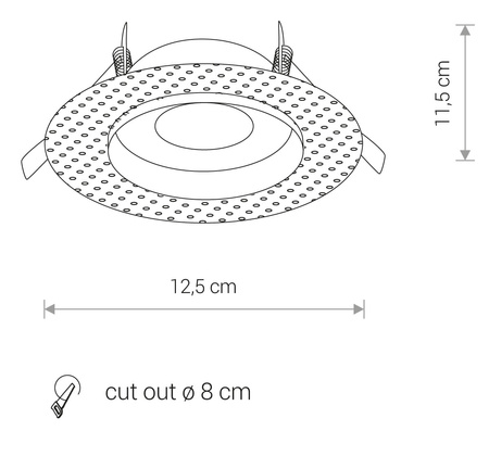 LED zápustné koupelnové stropní svítidlo ECHO 8371 GU10 IP20/IP54 bílé Nowodvorski