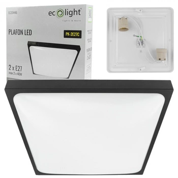Stropní svítidlo LED Plafond 2x E27 Square Ecolight
