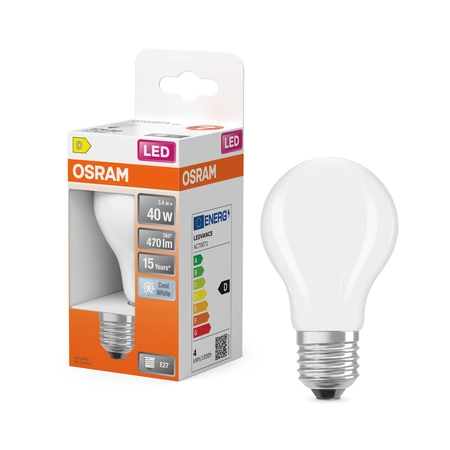 LED žárovka E27 A60 3,4W = 40W 470lm 4000K neutrální bílá 300° STAR CLASSIC Osram