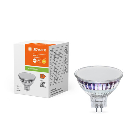 LED reflektorová žárovka GU5.3 MR16 4,3W = 35W 396lm 2700K teplá bílá 120° 12V Ledvance