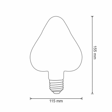 Dekorativní LED žárovka E27 Heart Filament 2,3W 170lm 2000K teplá bílá Vintage Amber GOLDLUX(Polux)