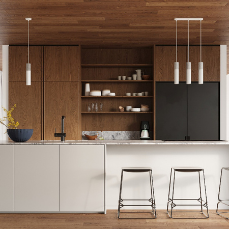 BORGIO 1 GU10 Loft Závěsné stropní svítidlo Bílá šedá SOLLUX