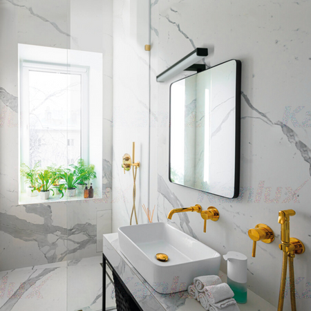 Koupelnové nástěnné svítidlo nad zrcadlo LED 12W 1070lm 4000K Neutrální obdélníkové bílé IP44 Astim Kanlux