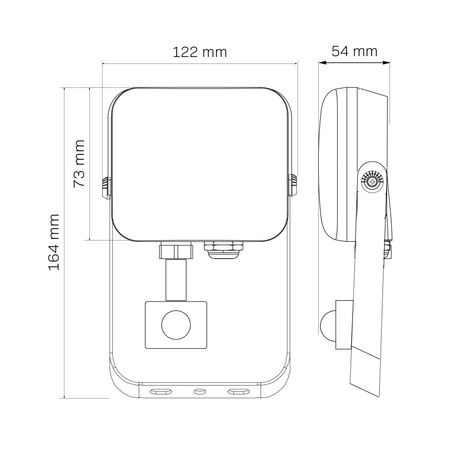 LED reflektor 20W 1800lm 4000lm neutrální 120° černý IP65 mléčný Sanico Goldlux
