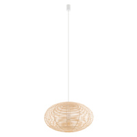 E27 Bílá skandinávská závěsná stropní lampa RATTAN M 11154 Nowodvorski
