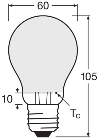 LED žárovka A60 E27 6,5W = 60W 806lm 2700K teplá bílá FILAMENT LEDVANCE