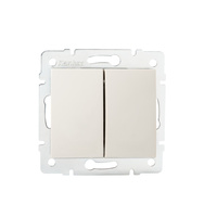 Dvoucestný vypínač pod omítku 10A Square beige LOGI Kanlux