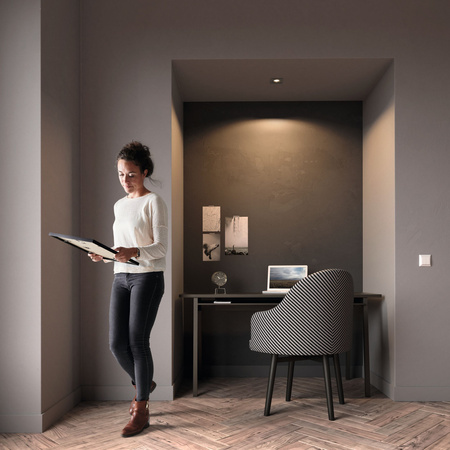 Zásuvné halogenové svítidlo DONEGAL GU10 Square Movable Satin PHILIPS