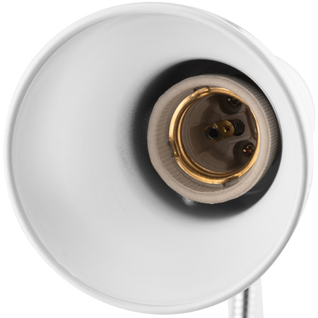 Stolní lampa stolní nastavitelná DONA školní noční světlo E27 klip bílý LUMILED
