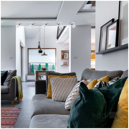 Stropní svítidlo Reflektor nastavitelný LED 9W 550lm 3000K Teplá stmívatelná CRI90 Bílá Lahti Kobi