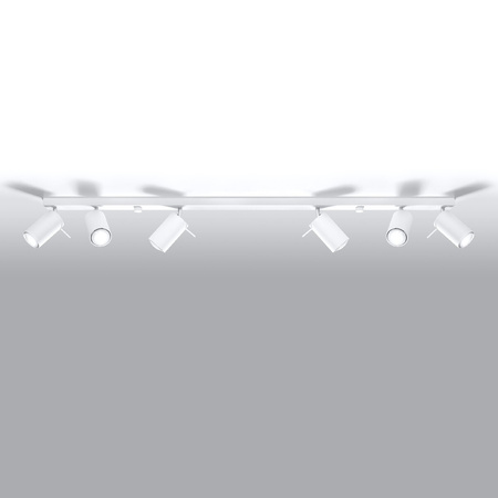 Svítidlo pro povrchovou montáž RING 6L 6xGU10 Reflektor Halogenový pohyblivý pásek Minimalistická bílá SOLLUX