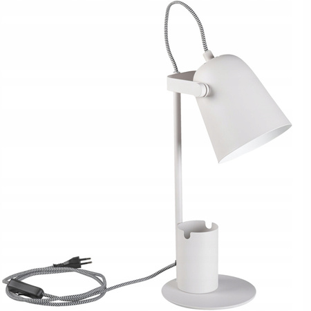 Stolní stolní lampa Školní kancelářská noční lampa Nastavitelná E27 Bílá Raibo Kanlux