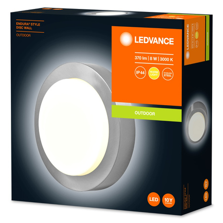 Nástěnné svítidlo fasádní nástěnné svítidlo 8W 370lm 3000K Endura STYLE DISC WALL LEDVANCE