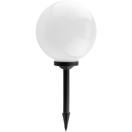 LED ATRIS Solární zahradní lampa poháněná nadzemní bílou koulí 30 cm RGB LUMILED