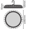 LED průmyslové svítidlo 166W 20000lm 4000K Neutral Black IP65 IK06 High Bay Compact Ledvance
