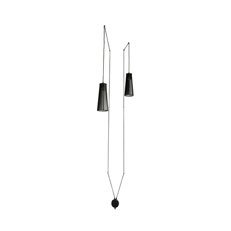 DOVER 9263 Nowodvorski nástěnná lampa černá 2xGU10 nástěnná lampa drátěná překližka + ocel Minimalist