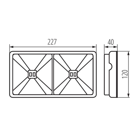 LED nouzová signální lampa 3,8 W 154 lm 5000K studená povrchová montáž bílá IP65 ONTEC Kanlux