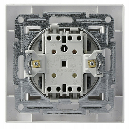 Roletový spínač s rámečkem. dvojitý Asfora. bílý