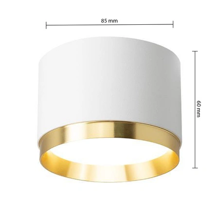 Halogenový reflektorový bodový reflektor GX53 Round White Gold Lumet Masterled pro povrchovou montáž