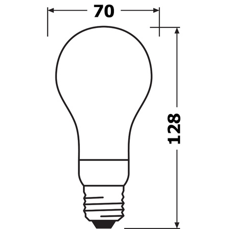 LED žárovka E27 A60 18W = 150W 2452lm 2700K Warm 330° Filament Stmívatelná OSRAM SUPER STAR
