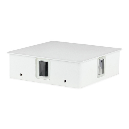 LED nástěnné svítidlo 4W 3000K IP65 4-Light White Square VT-704 V-TAC
