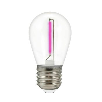 LED žárovka E27 FILAMENT 0.3W Pink pro PARTY GOLDLUX Girland (Polux) 2 SET.