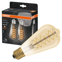 2x LED dekorativní ST64 Edison E27 4,8W = 37W 420lm 2200K teplé 320° žárovky stmívatelné Vintage 1906 Osram