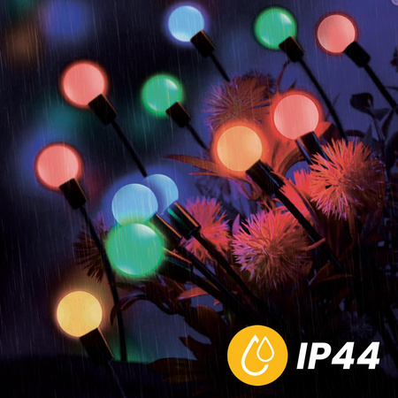 Solární zahradní lampa LED TULIO poháněná dekorativními foukacími koulemi RGB LUMILED