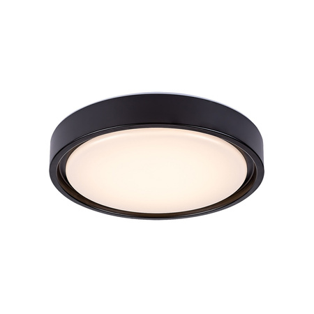 Plafond LED stropní světlo pro povrchovou montáž 28W 1300lm 2700-5000K CCT RGB stmívatelné dálkové ovládání časovač se senzorem pohybu černá minimalistická Foster Rabalux