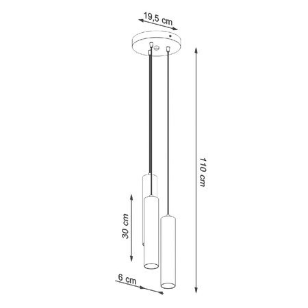 LED závěsné stropní svítidlo LAGOS 3P 3xGU10 White SOLLUX