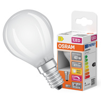 LED žárovka P45 Ball E14 3,4W = 40W 470lm 2700K Warm CRI90 300° Stmívatelné vlákno SUPERSTAR PLUS CLASSIC Osram